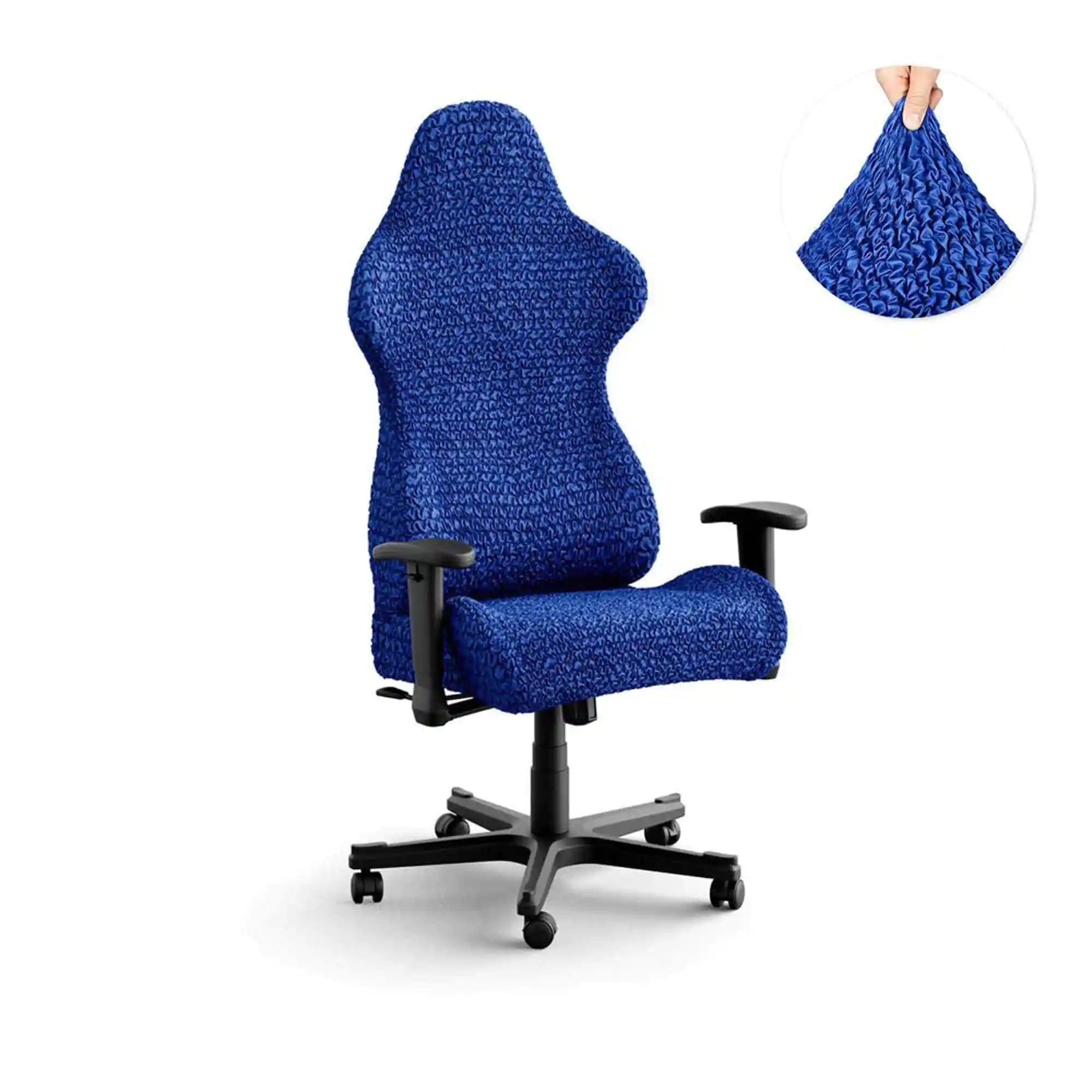 Office/ Gaming Chair Cover - Navy Blue, Microfibra Collection